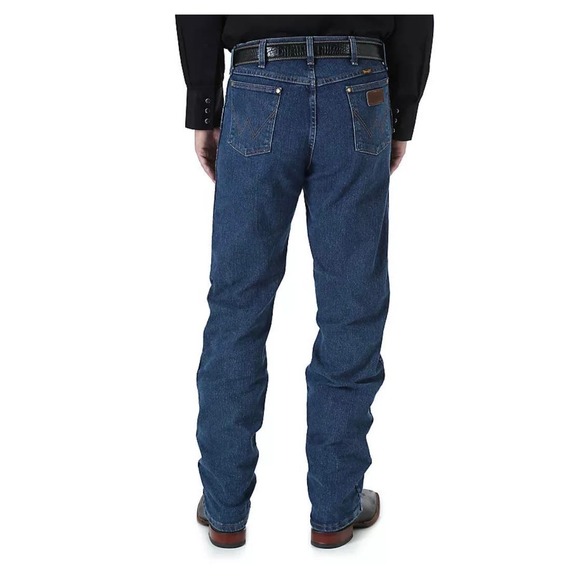Wrangler 47 Advanced Comfort Mens 40x30 Regular Fit Western Medium Wash Jeans - Picture 2 of 13